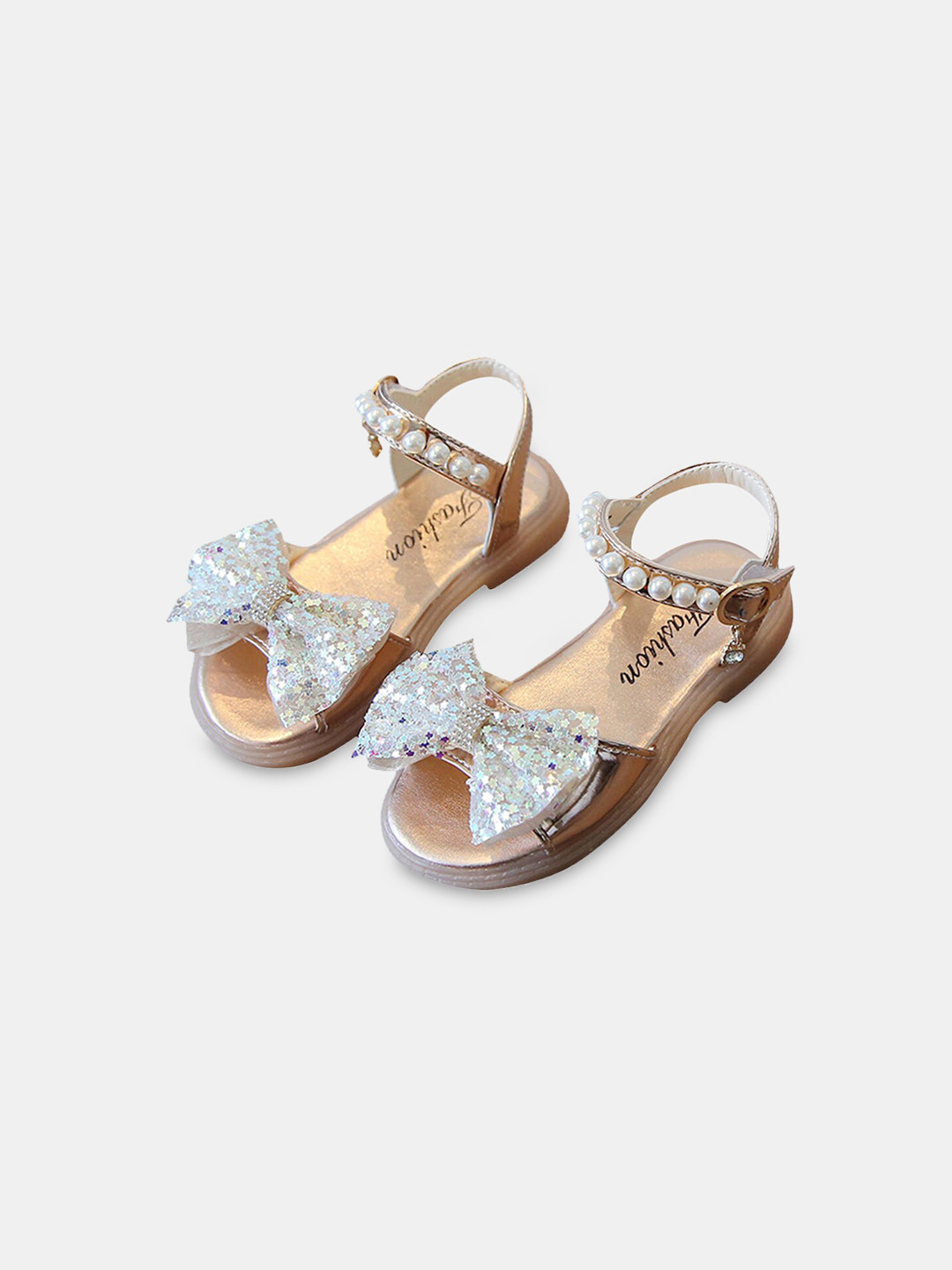 

Hopscotch Girls Pink & White PU Comfort Sandals