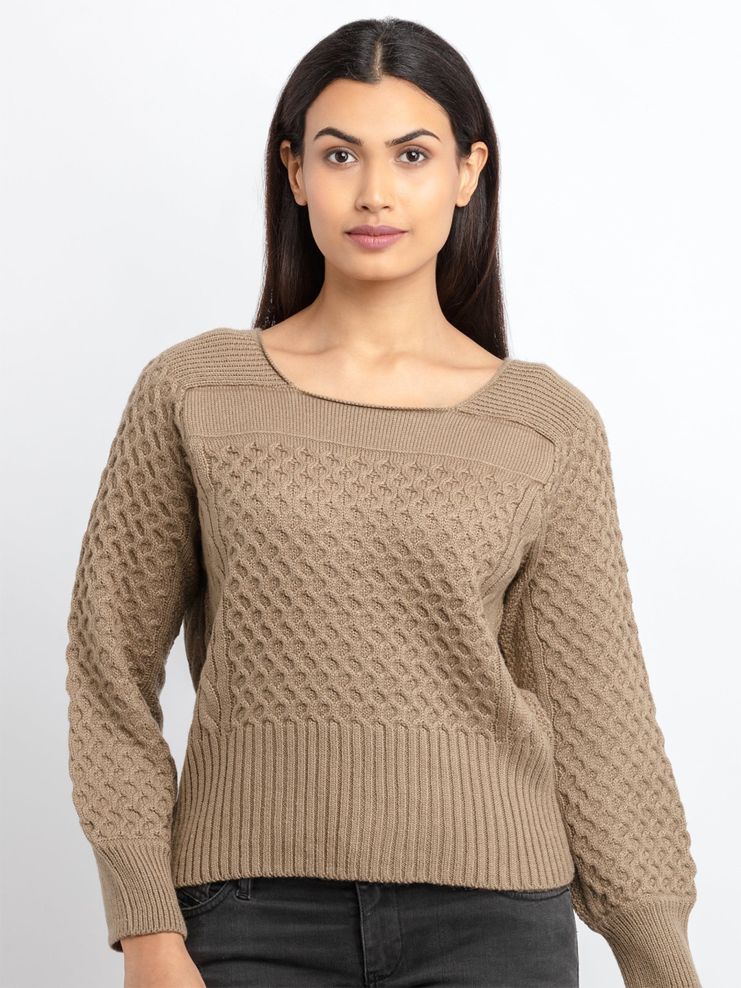 

Status Quo Women Brown Pullover