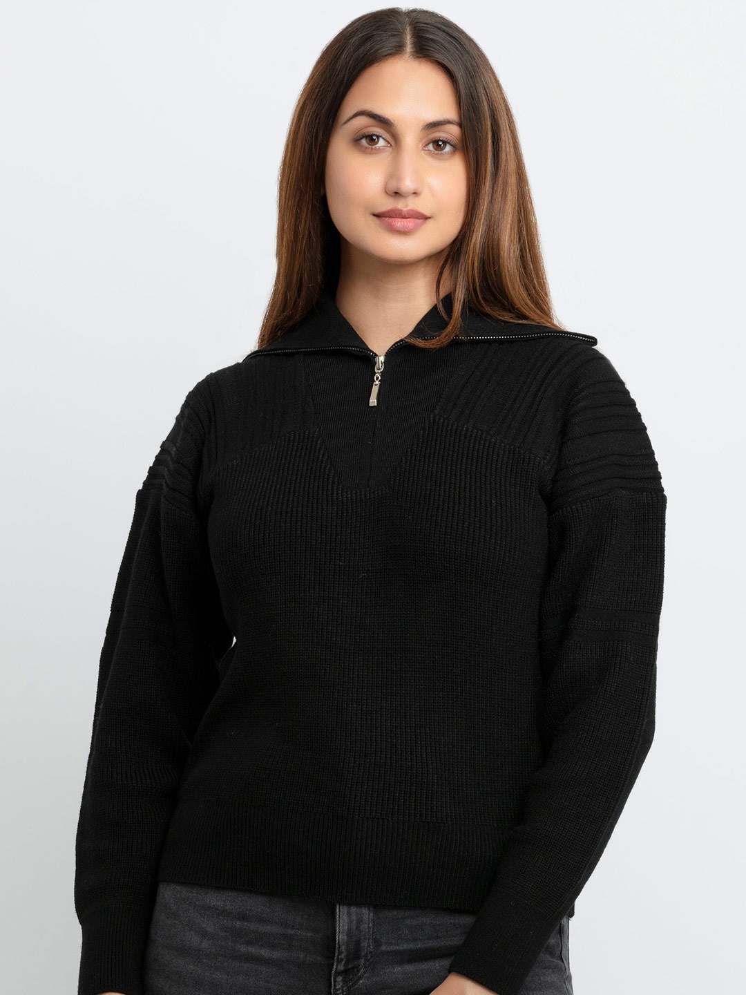 

Status Quo Women Black Pullover