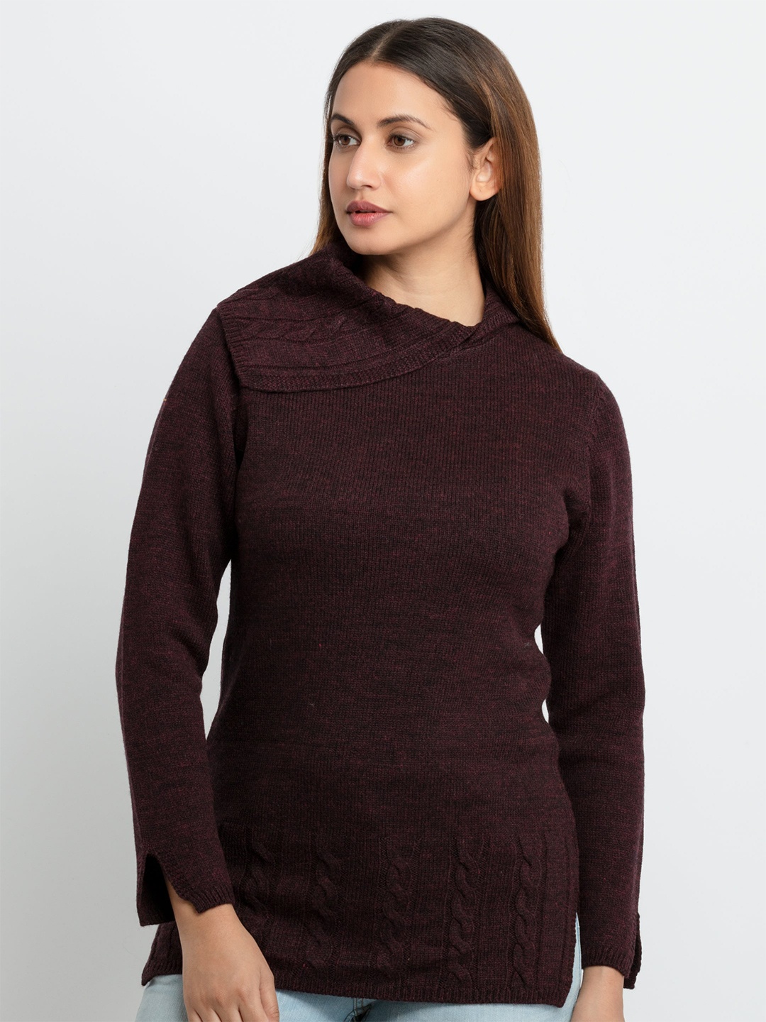 

Status Quo Women Maroon Pullover