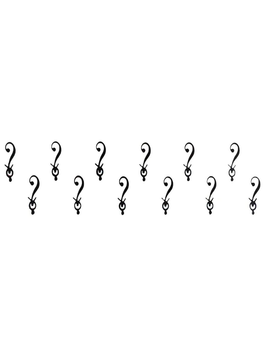 

Comet Busters 12 Pcs Black Curved Shape Reusable Bindi