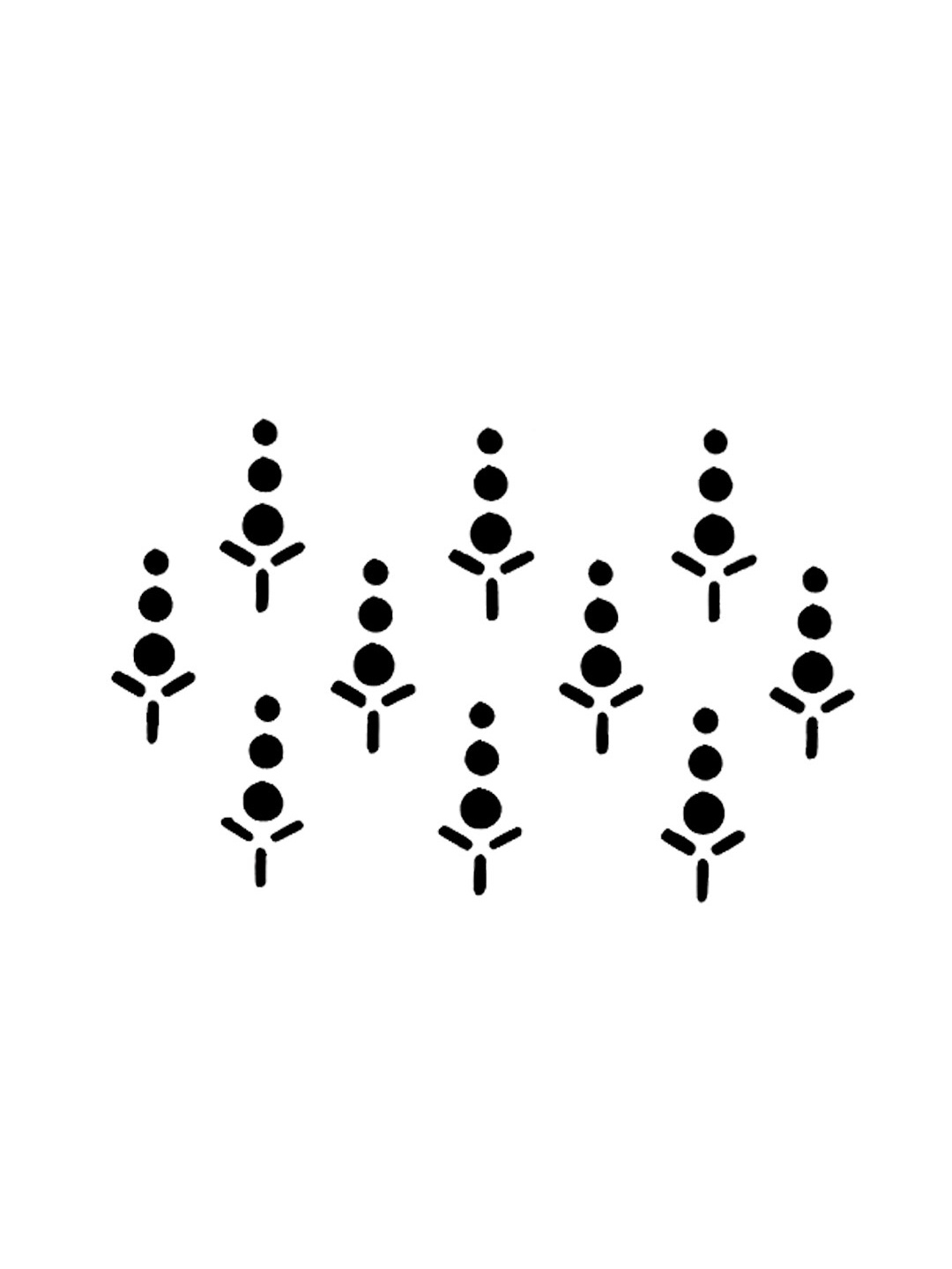 

Comet Busters 10 Pcs Black Reusable Bindi