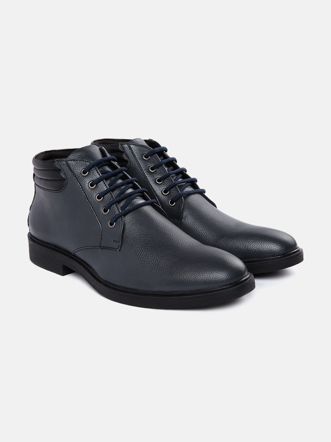 

Carlton London Men Navy Blue Solid Boots