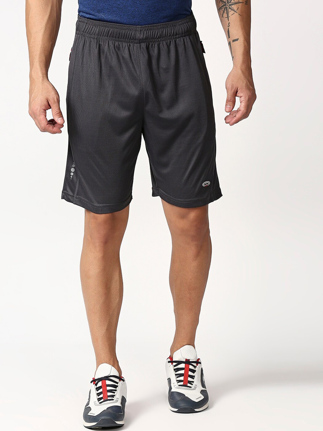 

Black Panther Men Charcoal Solid Running Sports Shorts