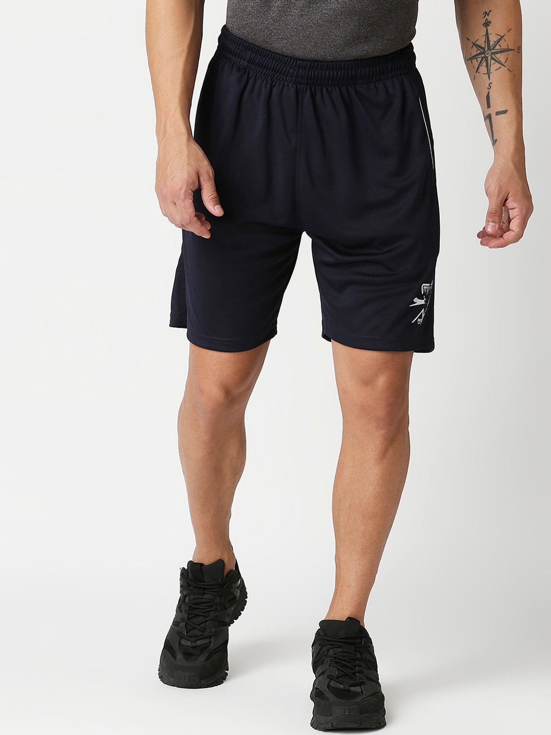 

Black Panther Men Navy Blue Running Sports Shorts