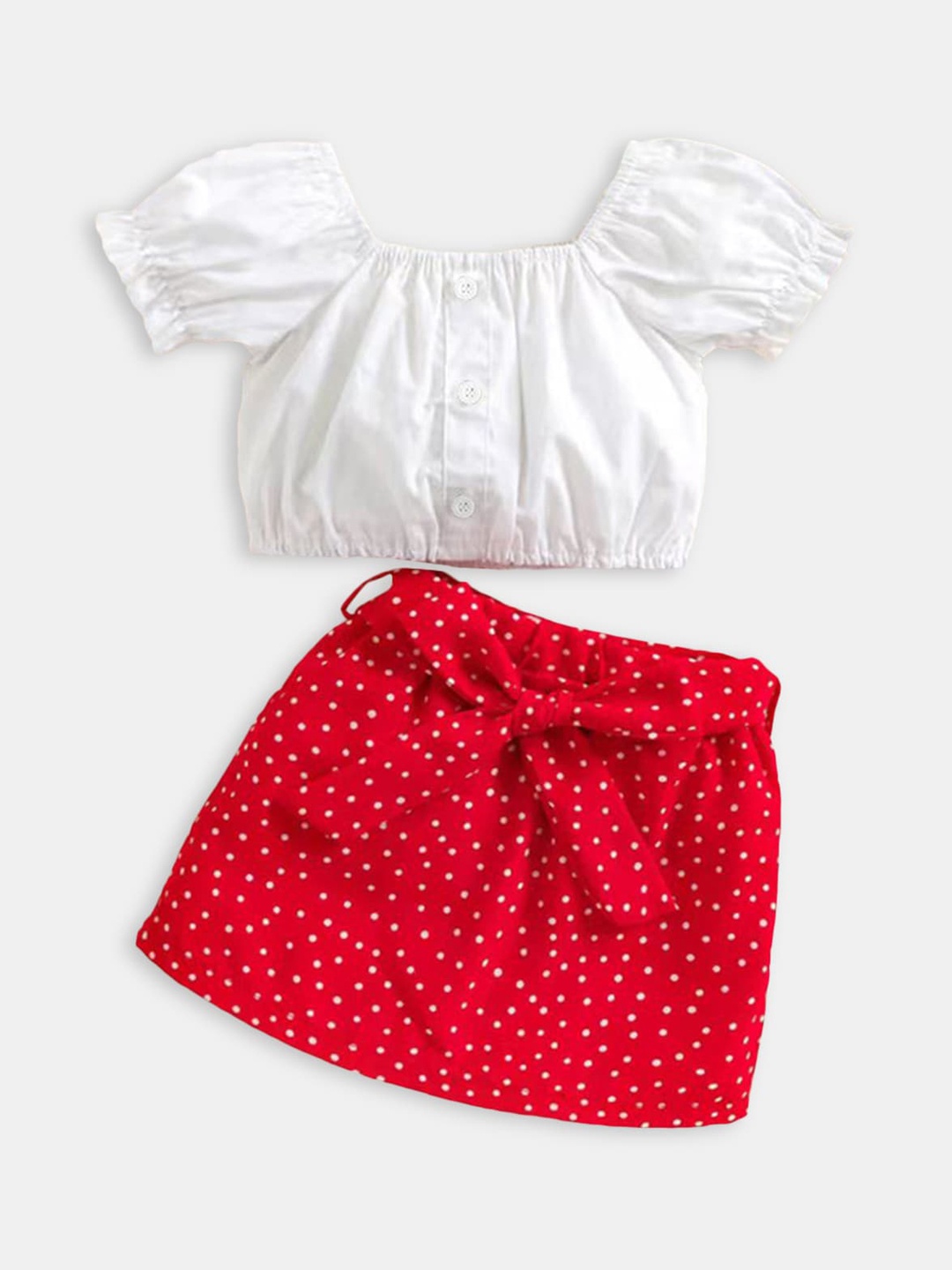 

Hopscotch Girls Red & White Top with Skirt