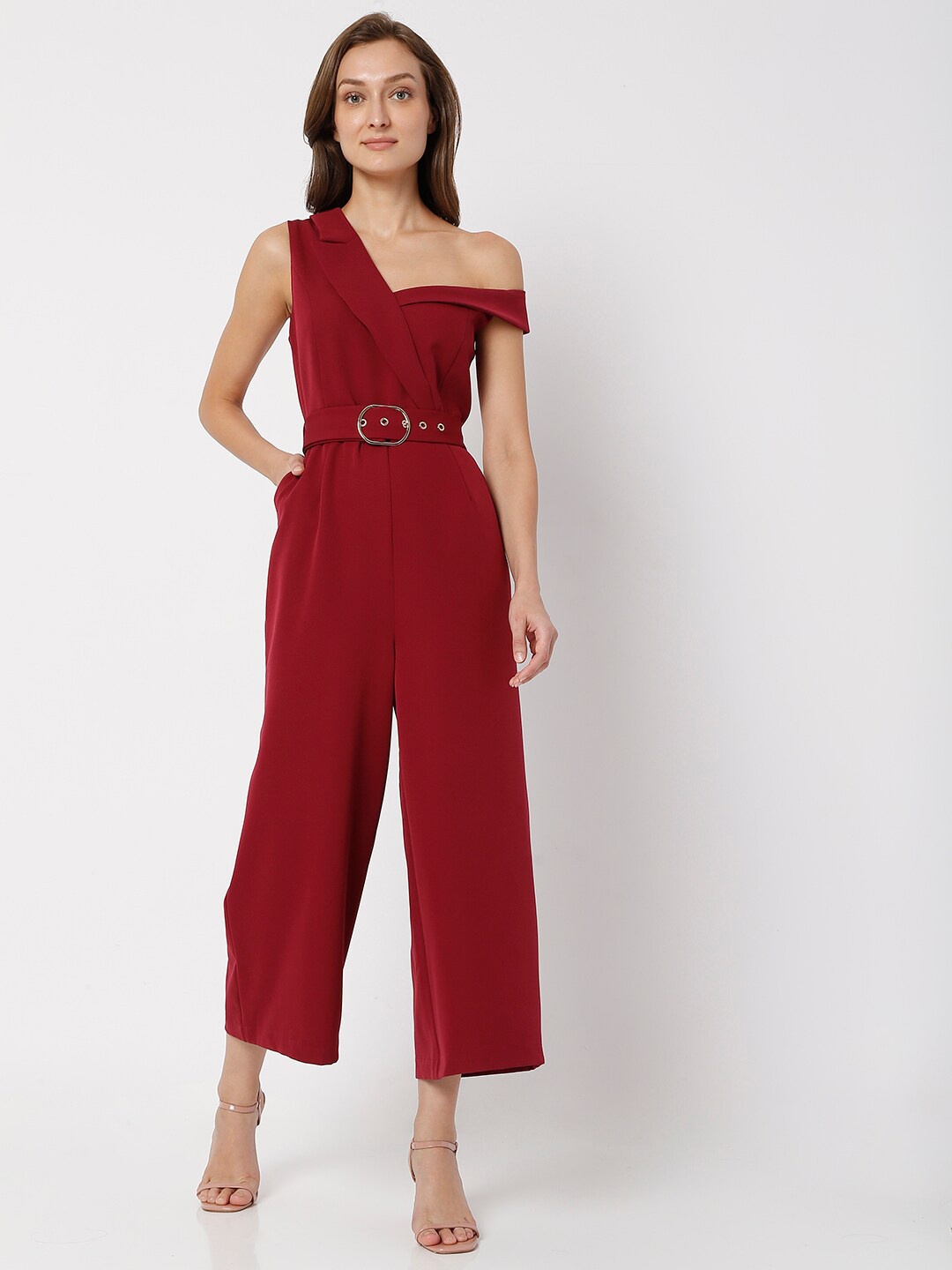 

Vero Moda Maroon Basic Jumpsuit