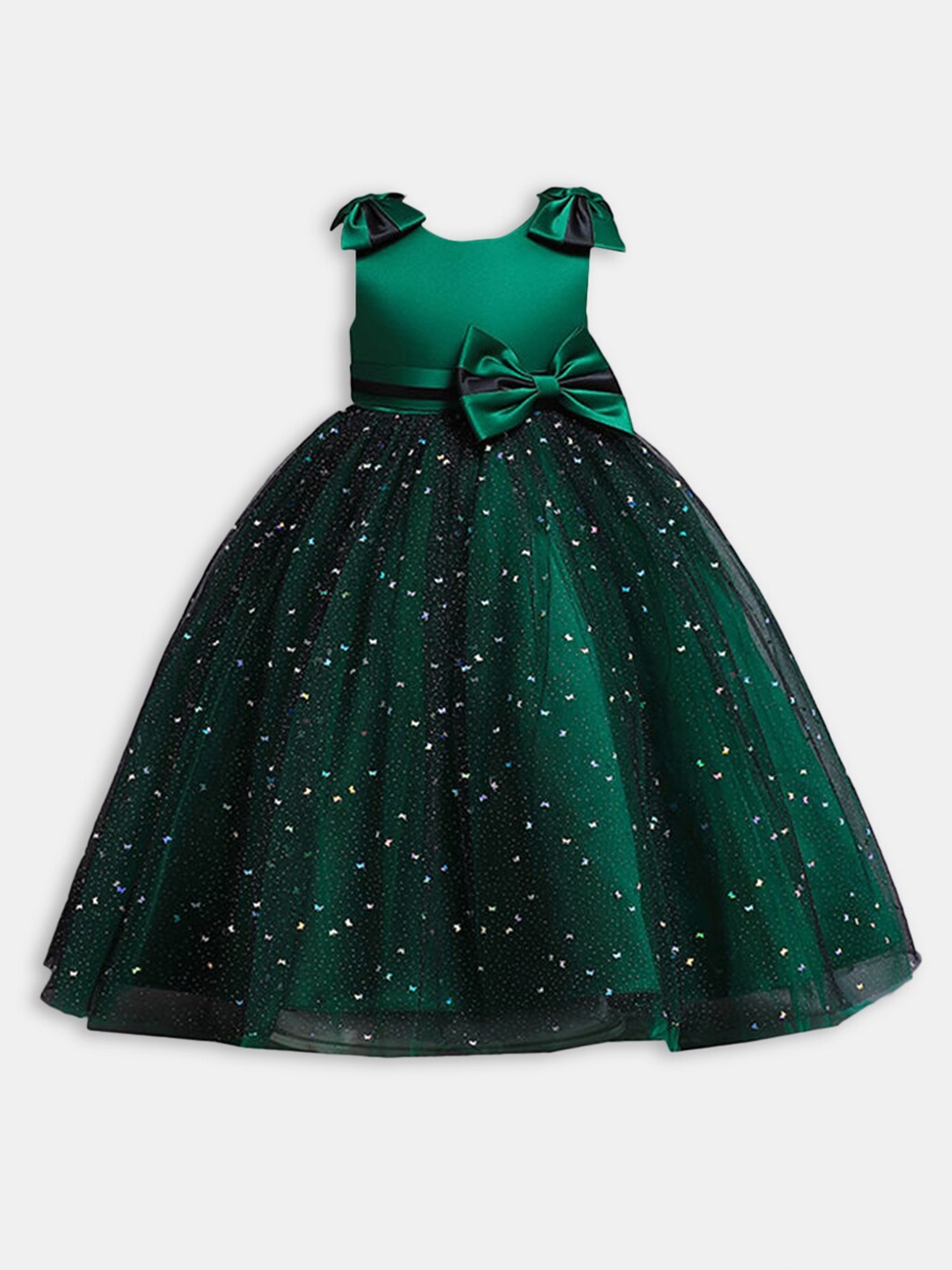 

Hopscotch Girls Green Embellished Maxi Dress