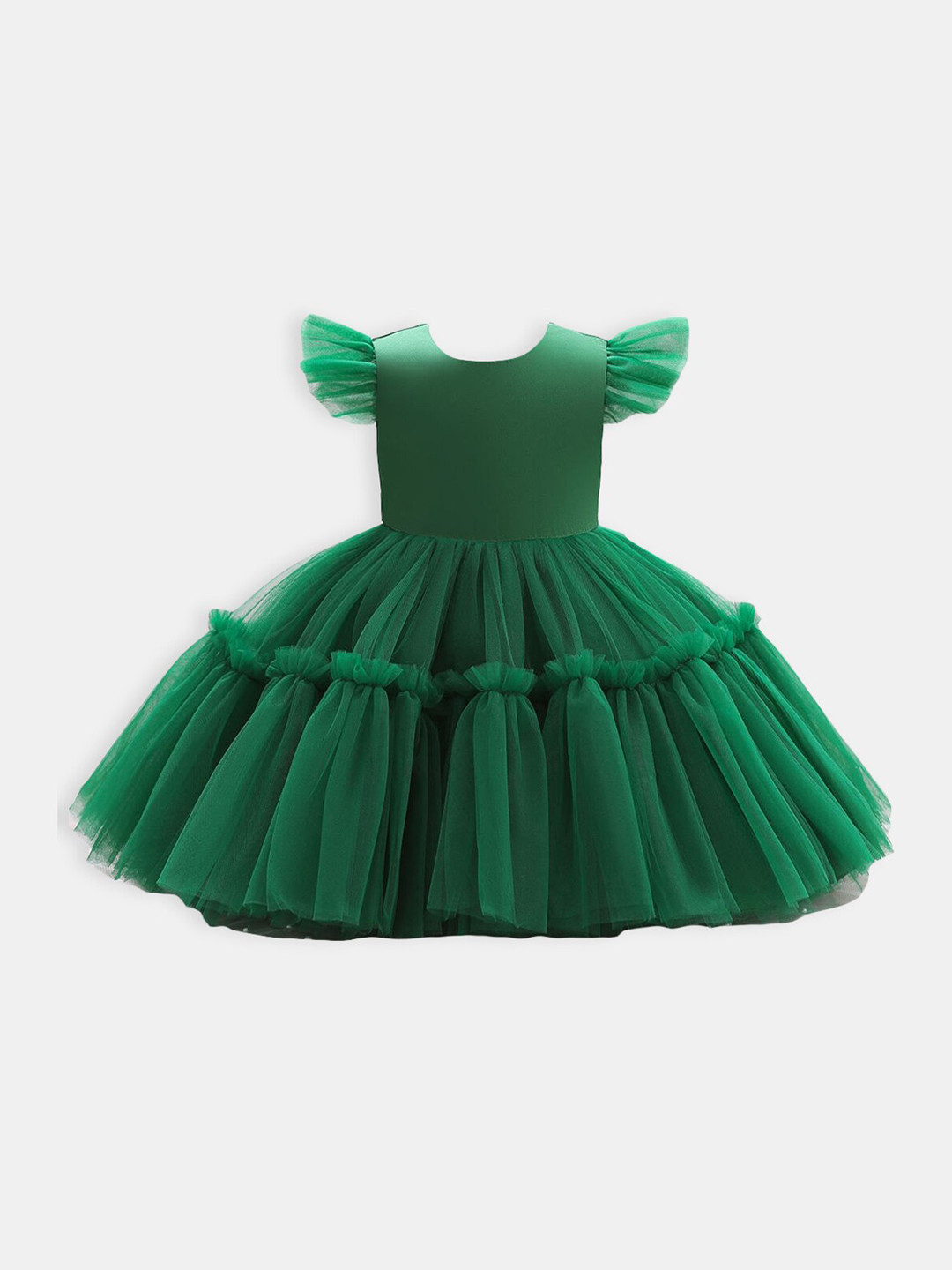 

Hopscotch Girls Green Solid Fit & Flare Dress