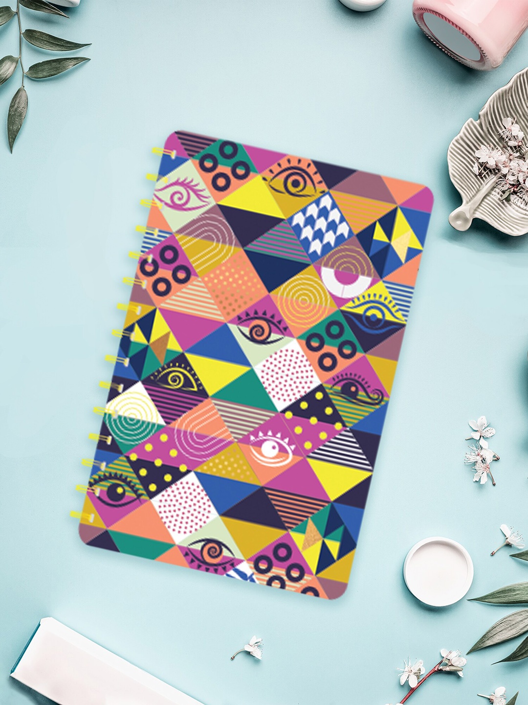 

Doodle Purple & Yellow Printed Magic Eye A5-Happiness Planner Notebook