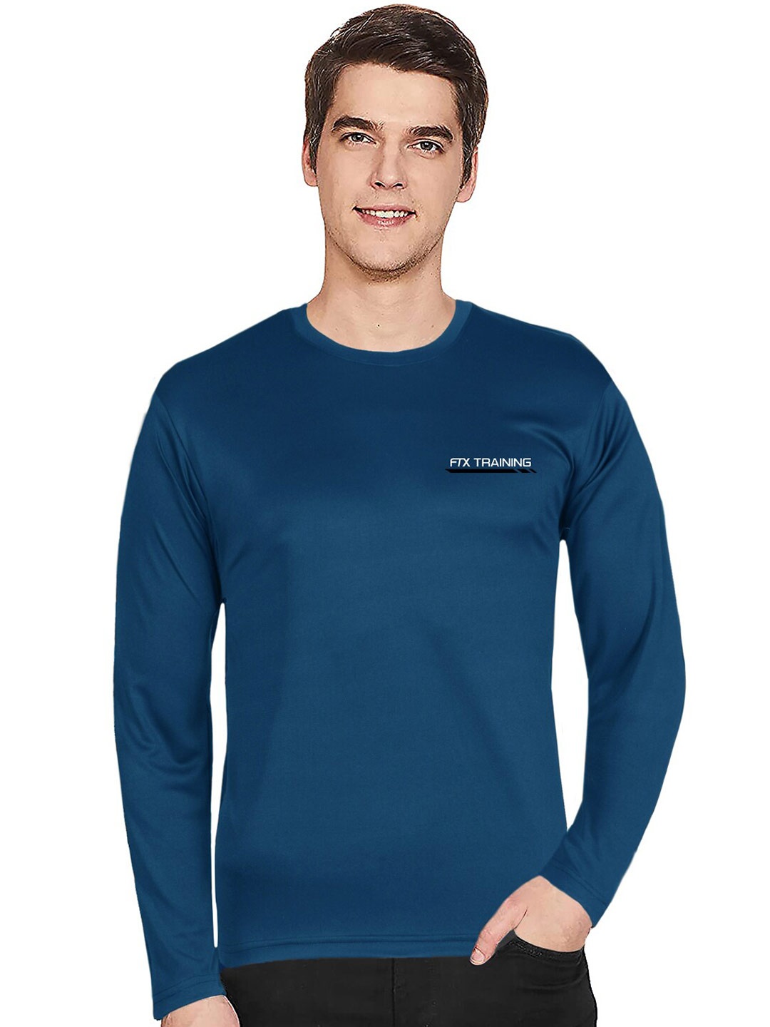 

FTX Men Blue Regular Fit T-shirt