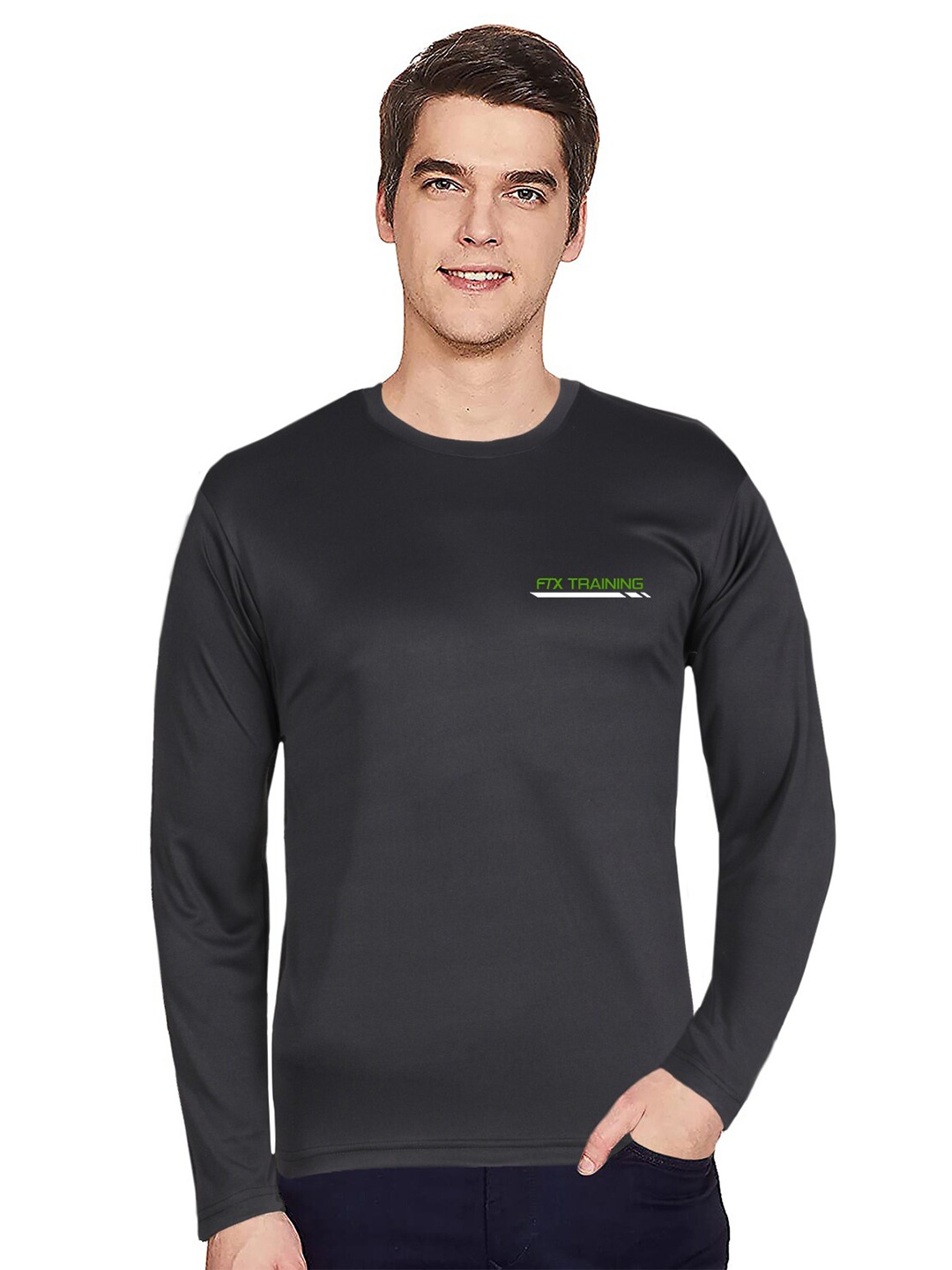 

FTX Men Black T-shirt
