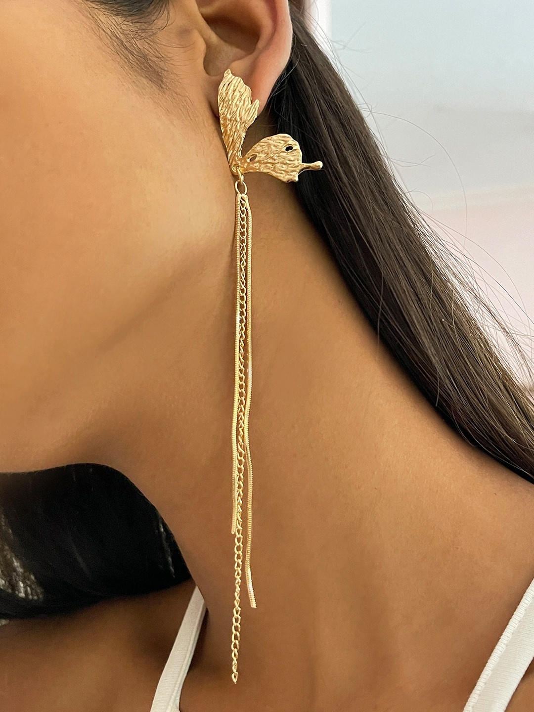 

Ayesha Gold-Toned Contemporary Drop Earrings