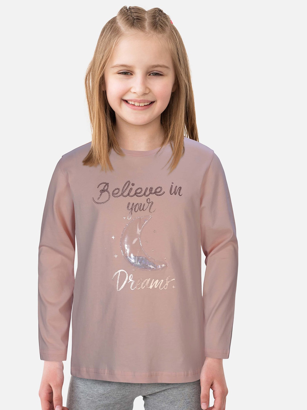 

Gini and Jony Girls Mauve Printed Top