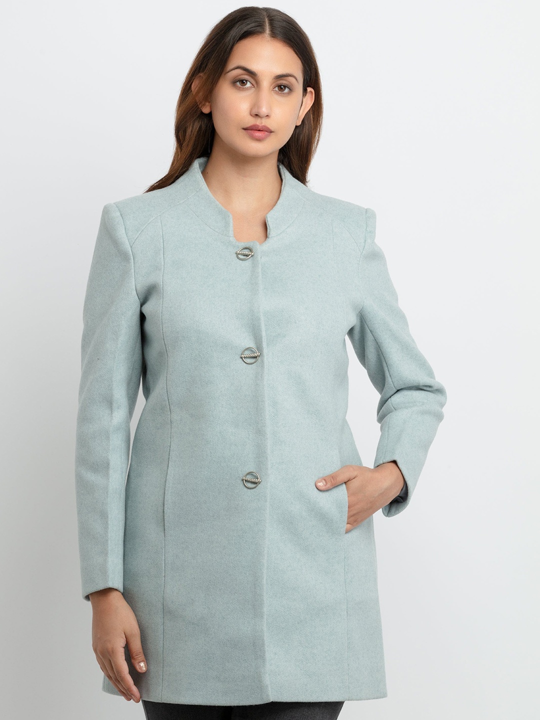 

Status Quo Women Blue Longline Tailored Jacket