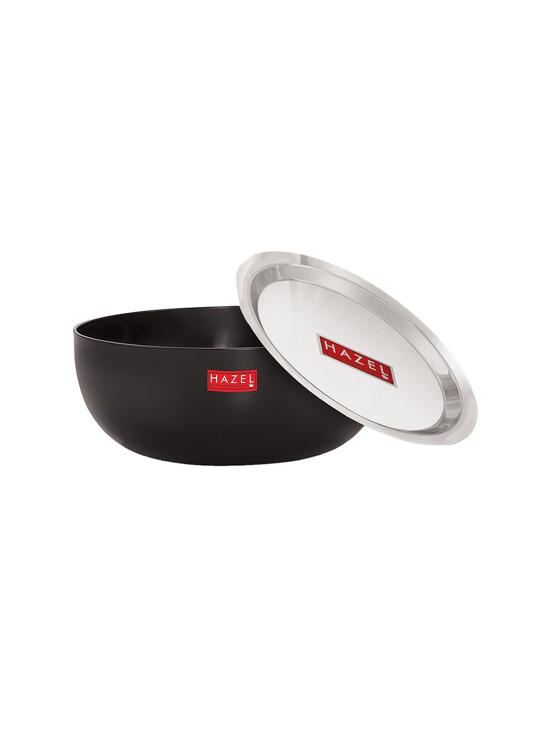

HAZEL Black Aluminium Tasra Kadhai With Lid & Without Handle 2.8 L