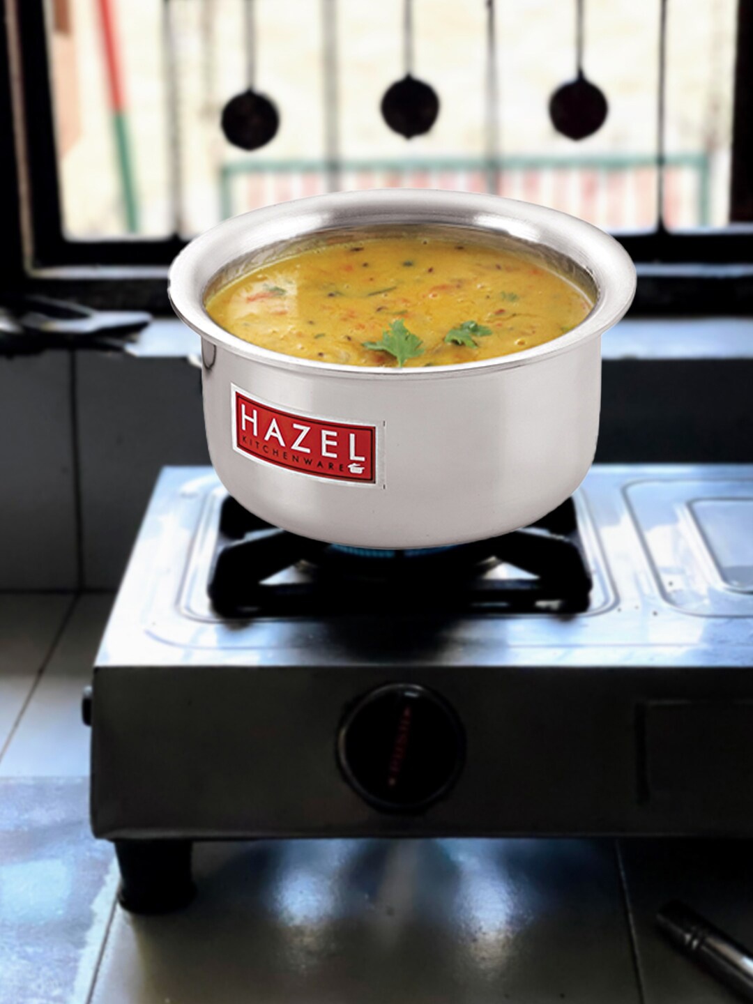 

HAZEL Silver-Toned Aluminium Cookware Induction Tope With Lid 4.4 L