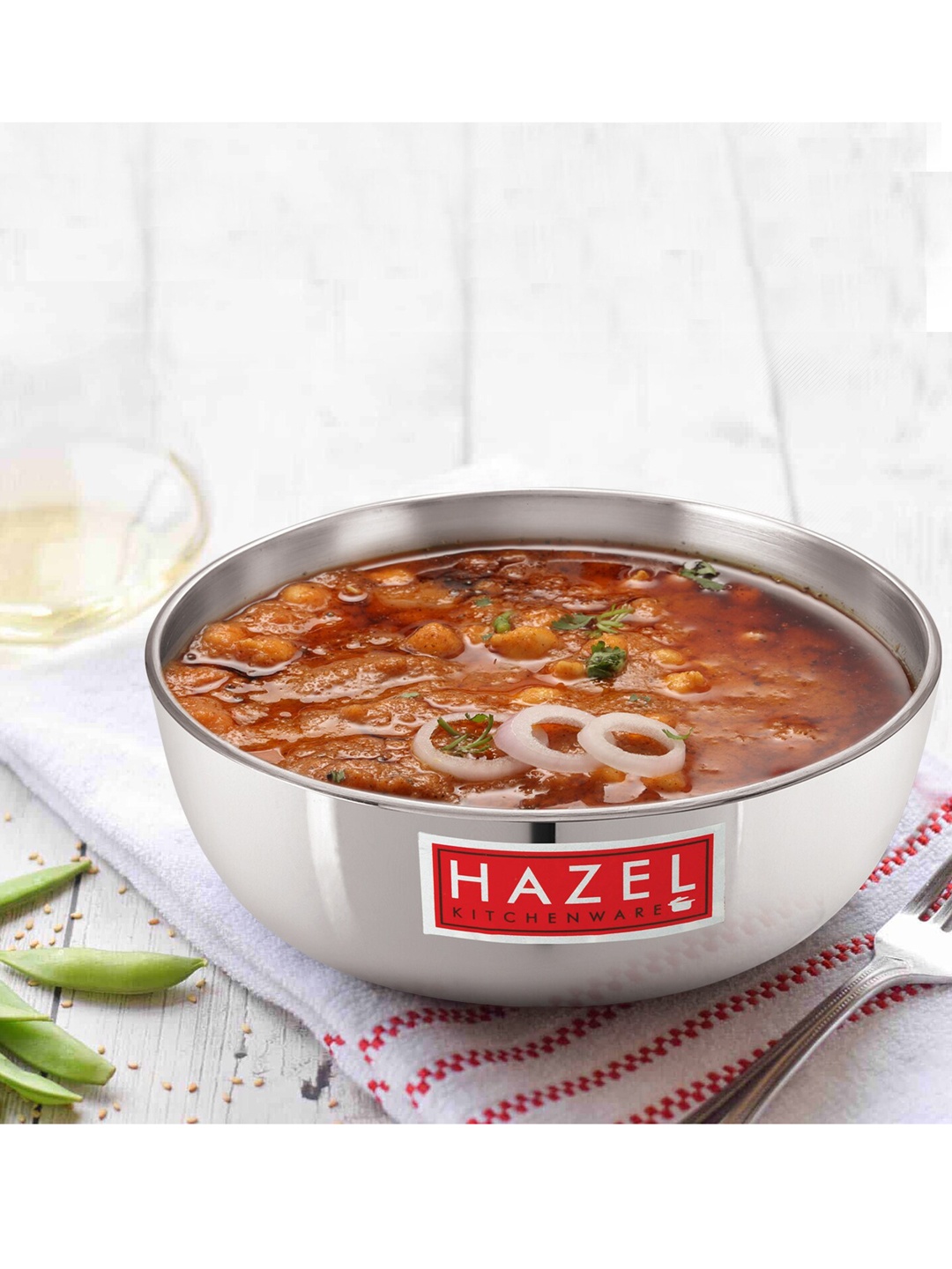 

HAZEL Silver-Toned Aluminium Tasra Kadai With Lid & Without Handle 3.5 L