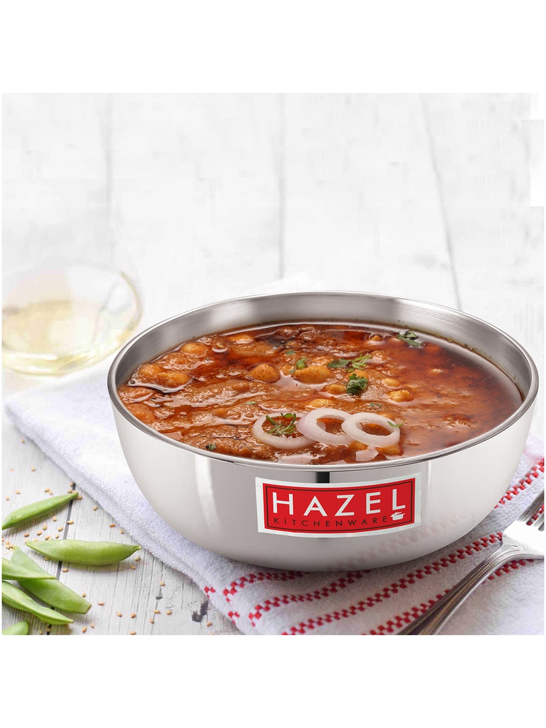 

HAZEL Silver-Toned Aluminium Tasra Kadai With Lid & Without Handle 1.3 L