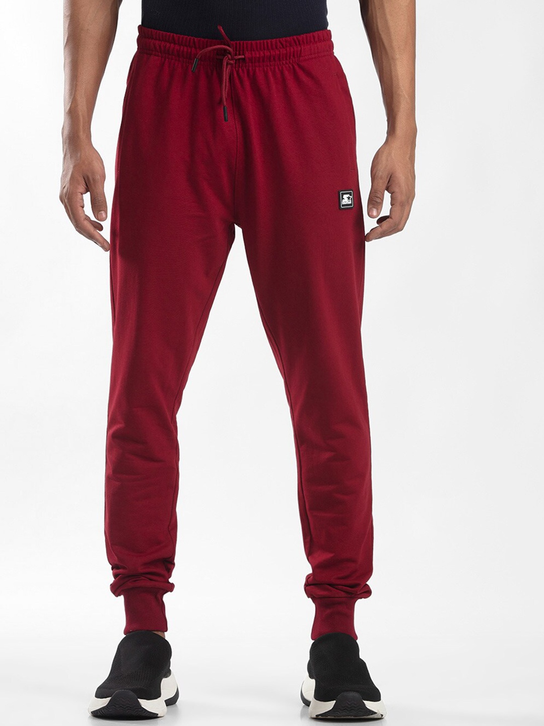 

STARTER Men Maroon Solid Cotton Regular Fit joggers
