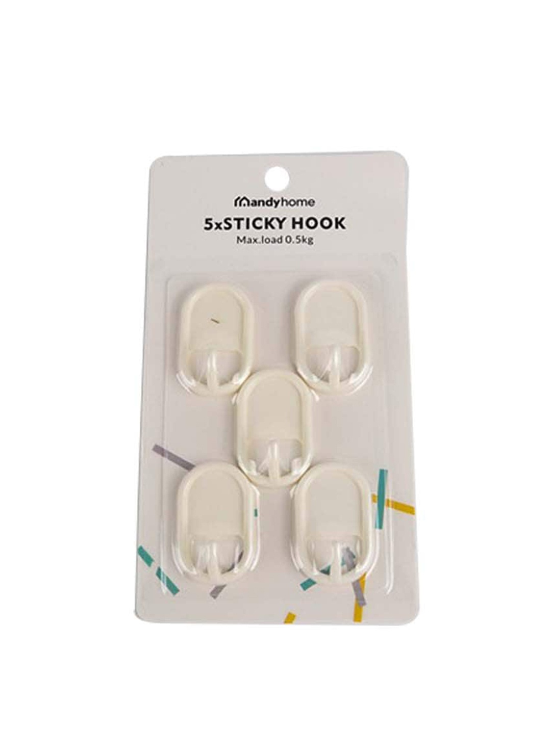 

MARKET99 Pack of 5 Pcs White Pegs Wall Hooks