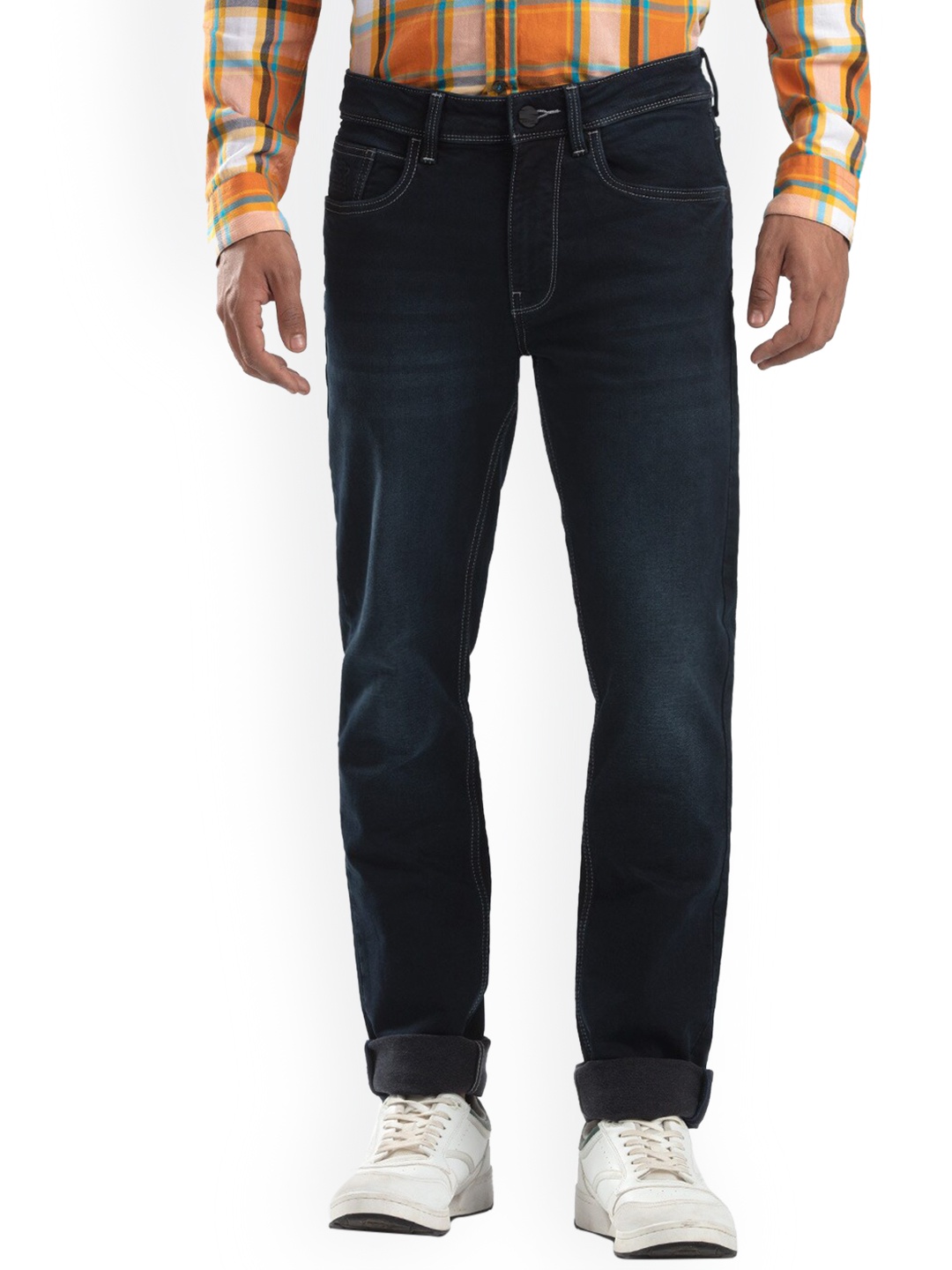 

STARTER Men Blue Low Distress Light Fade Jeans