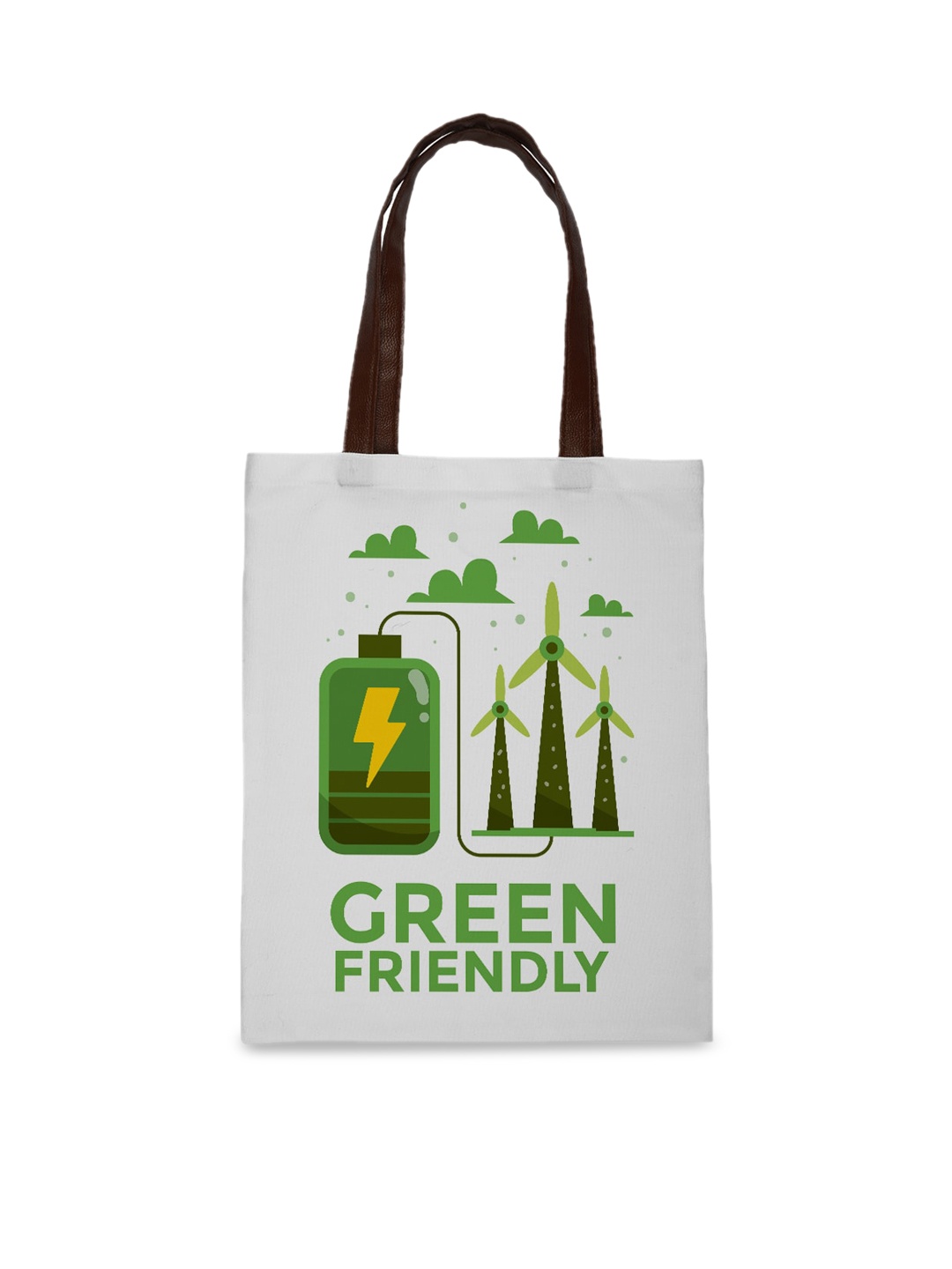 

Crazy Corner White Printed Shopper Tote Bag