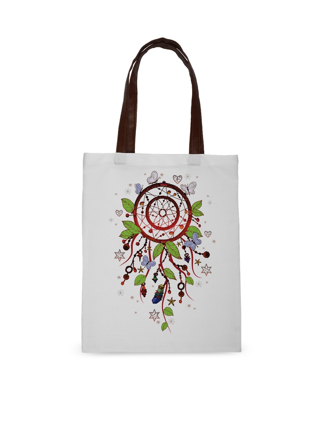 

Crazy Corner White Printed Canvas Shopper Tote Bag