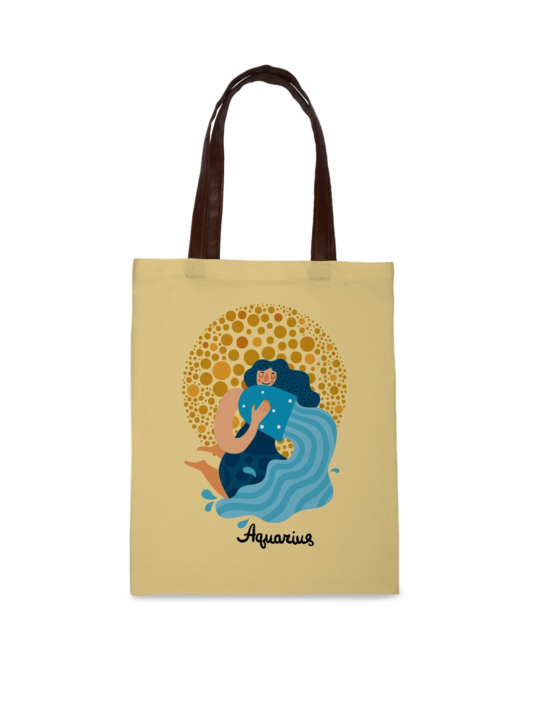 

Crazy Corner Yellow Printed Shopper Tote Bag