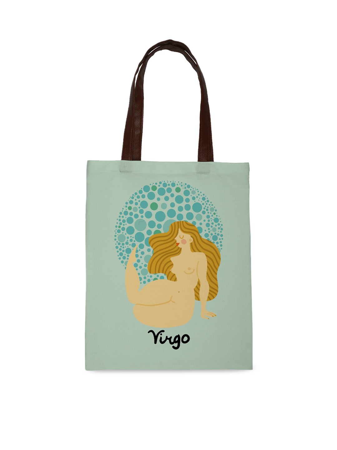 

Crazy Corner Green Virgo Printed Shopper Tote Bag