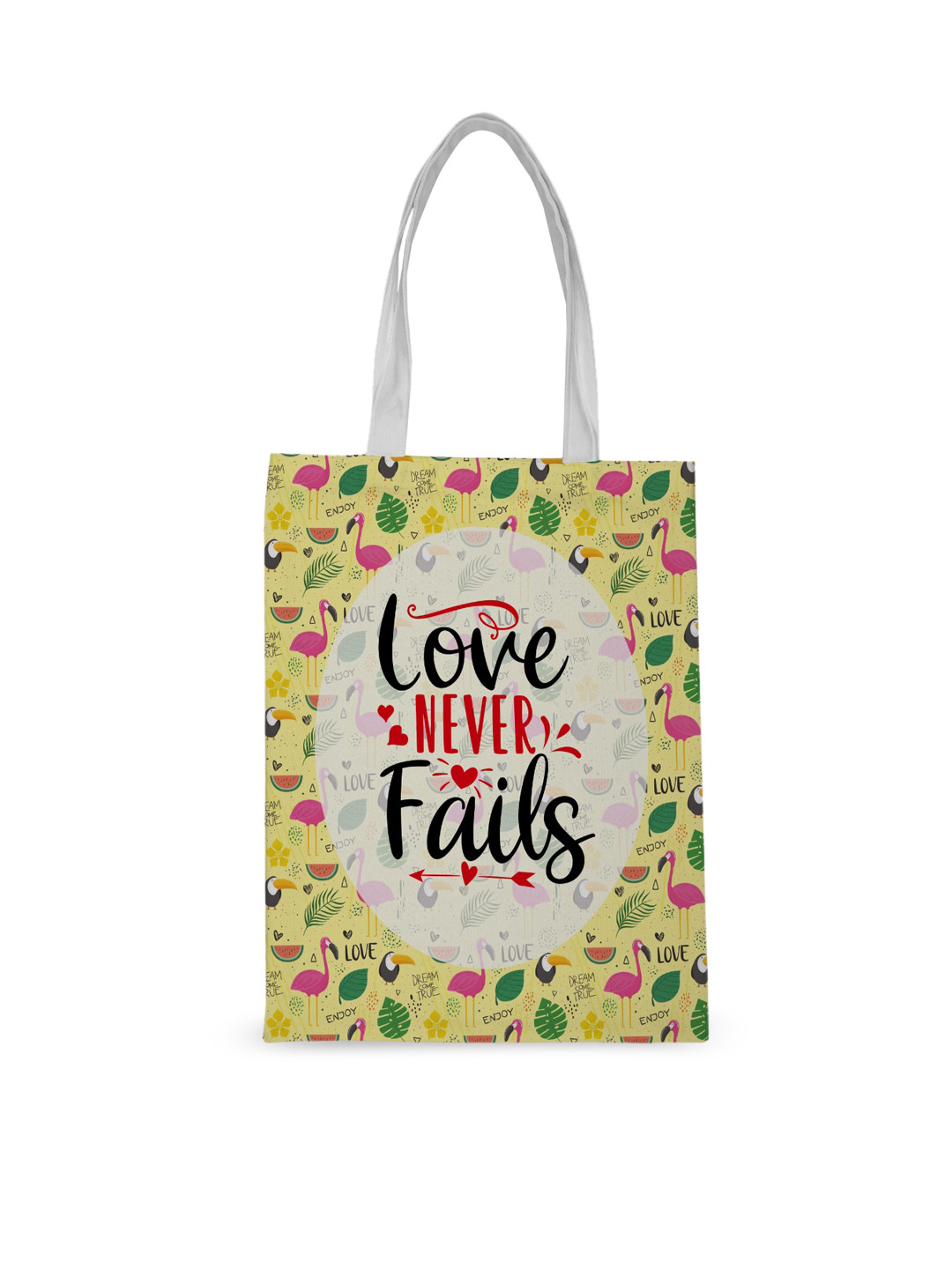 

Crazy Corner Yellow Printed Shopper Tote Bag