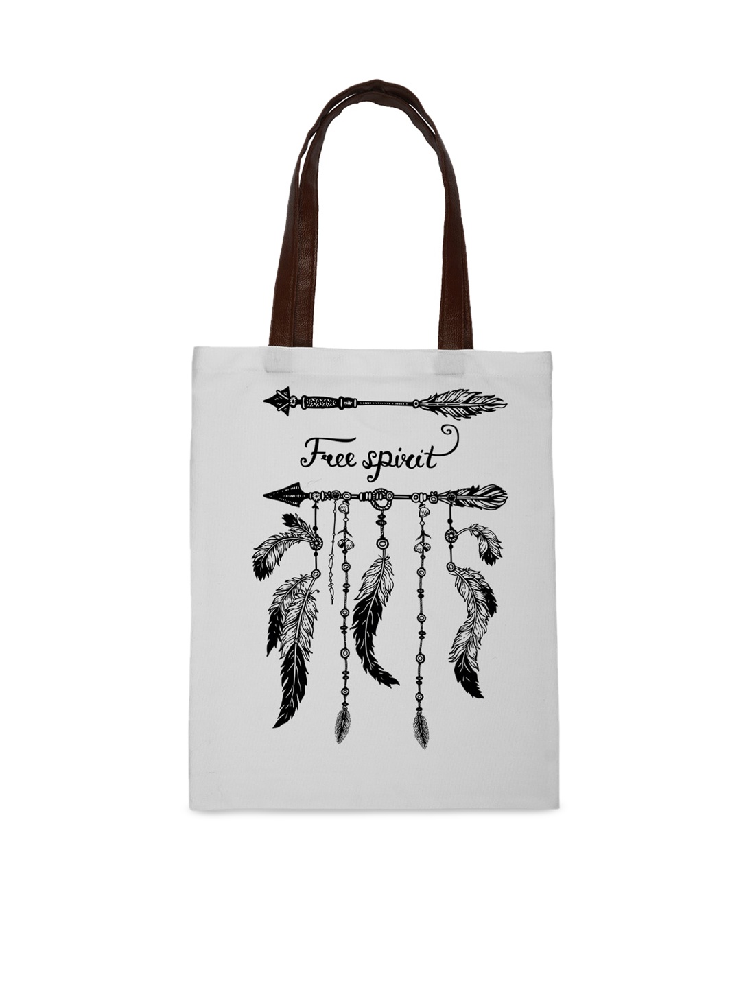 

Crazy Corner Women White Printed Shopper Tote Bag