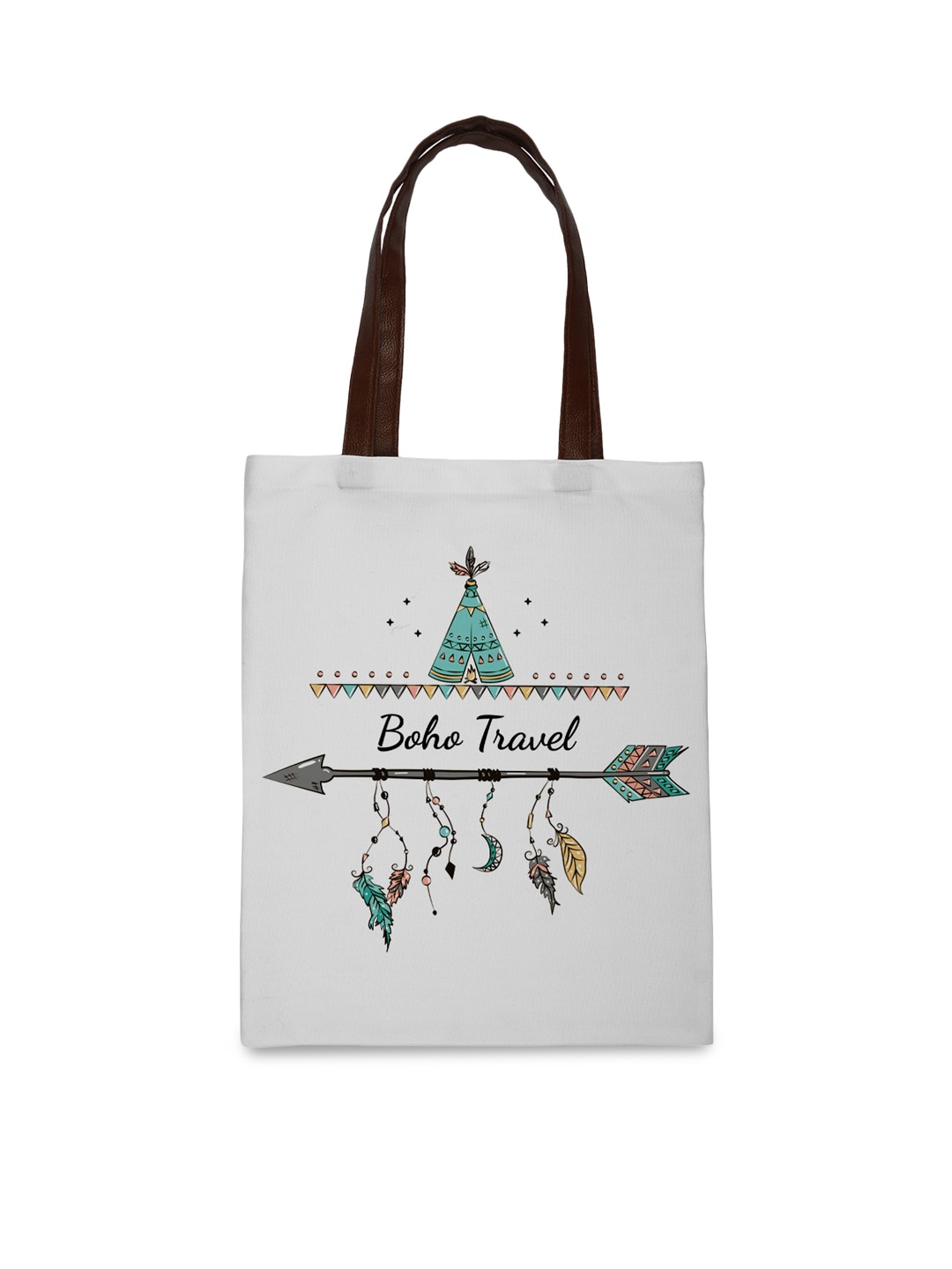 

Crazy Corner White Printed Shopper Tote Bag
