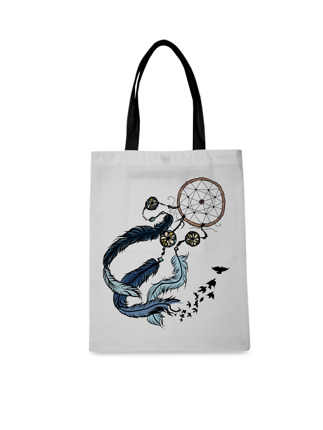 

Crazy Corner White Printed Shopper Tote Bag