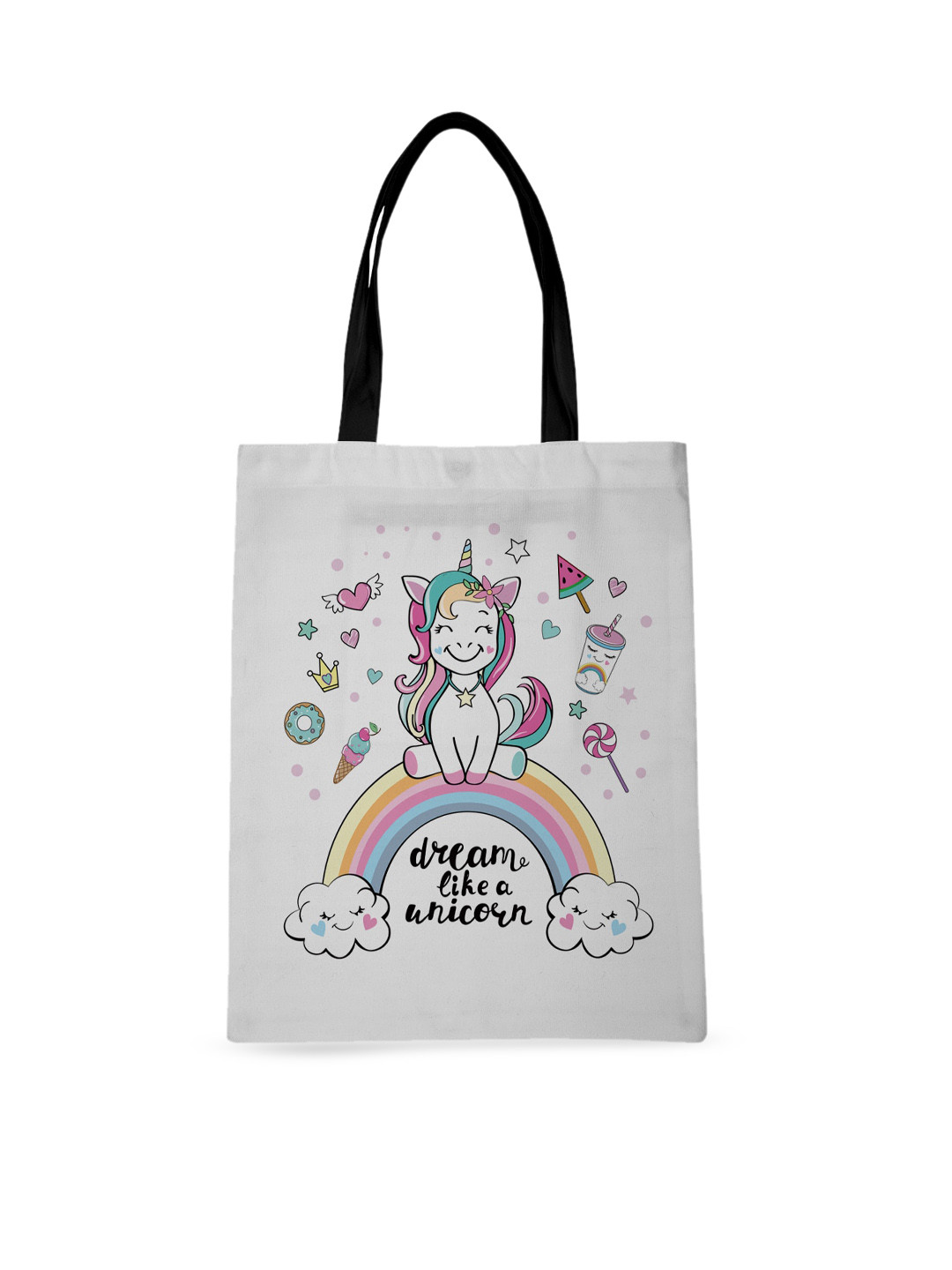 

Crazy Corner White Printed Shopper Tote Bag