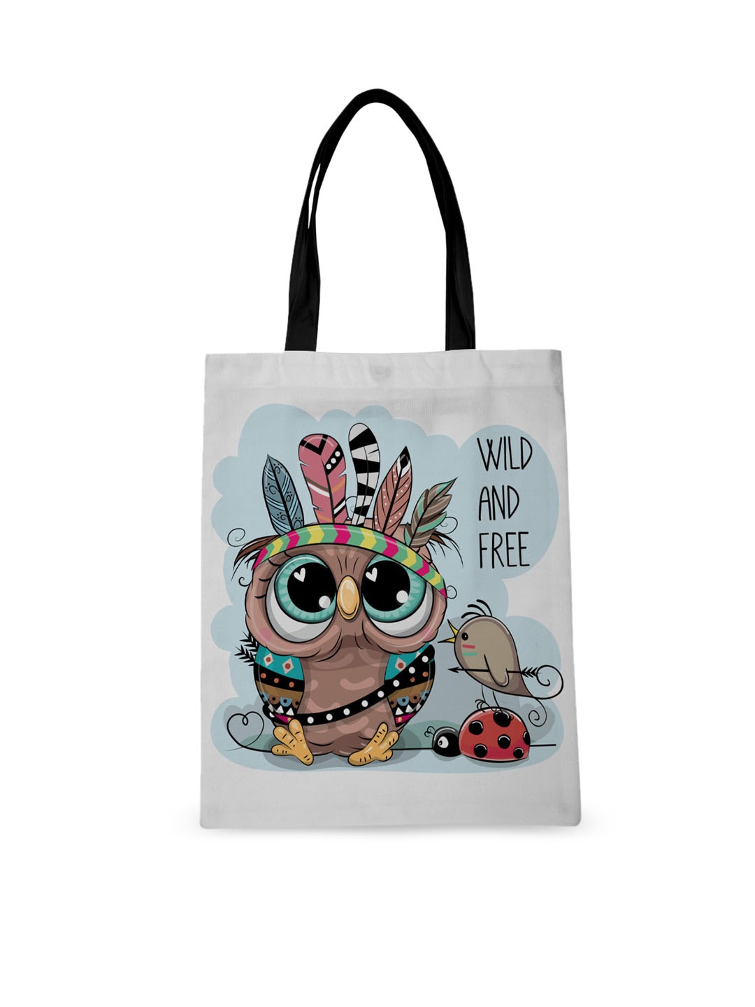 

Crazy Corner White Printed Shopper Tote Bag