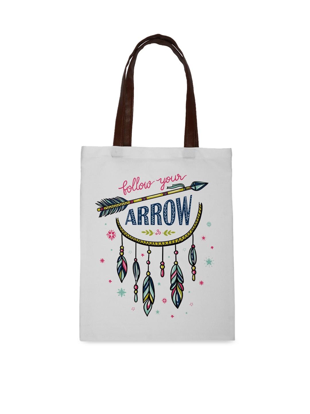 

Crazy Corner White Printed Shopper Tote Bag
