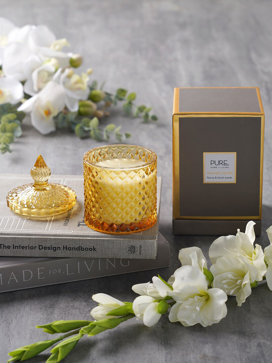 

Pure Home and Living Brown Textured Candle Holders