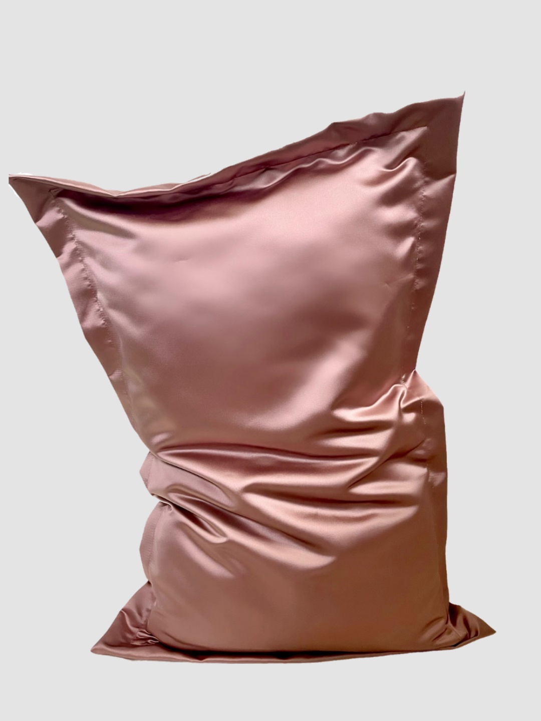 

Mueras Rose Coloured Solid Silk Satin Pillow Cover