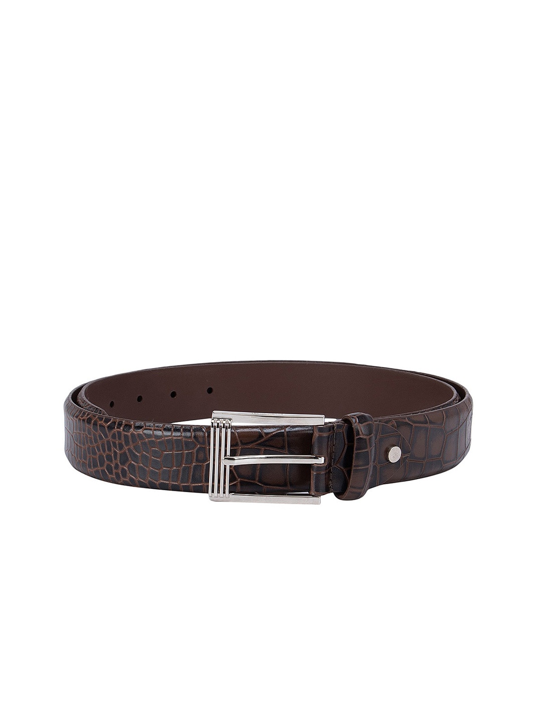 

Da Milano Men Brown Textured Leather Formal Belt