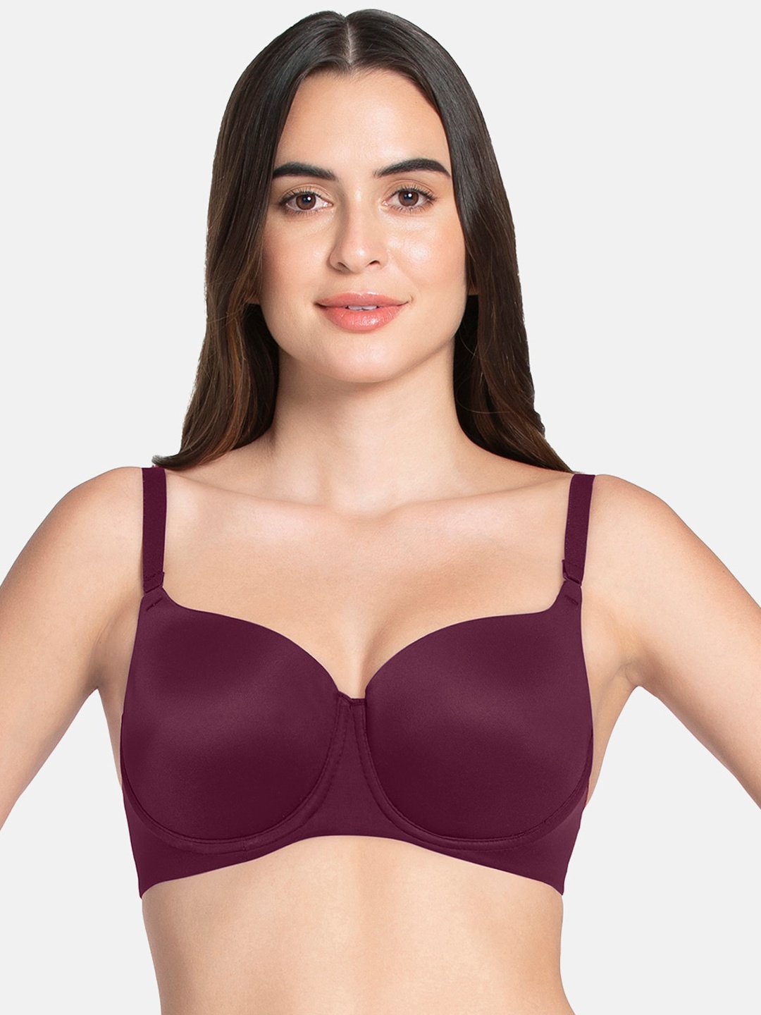 

Amante Solid Padded Wired Smooth Moves T-Shirt Bra - BRA81601, Purple