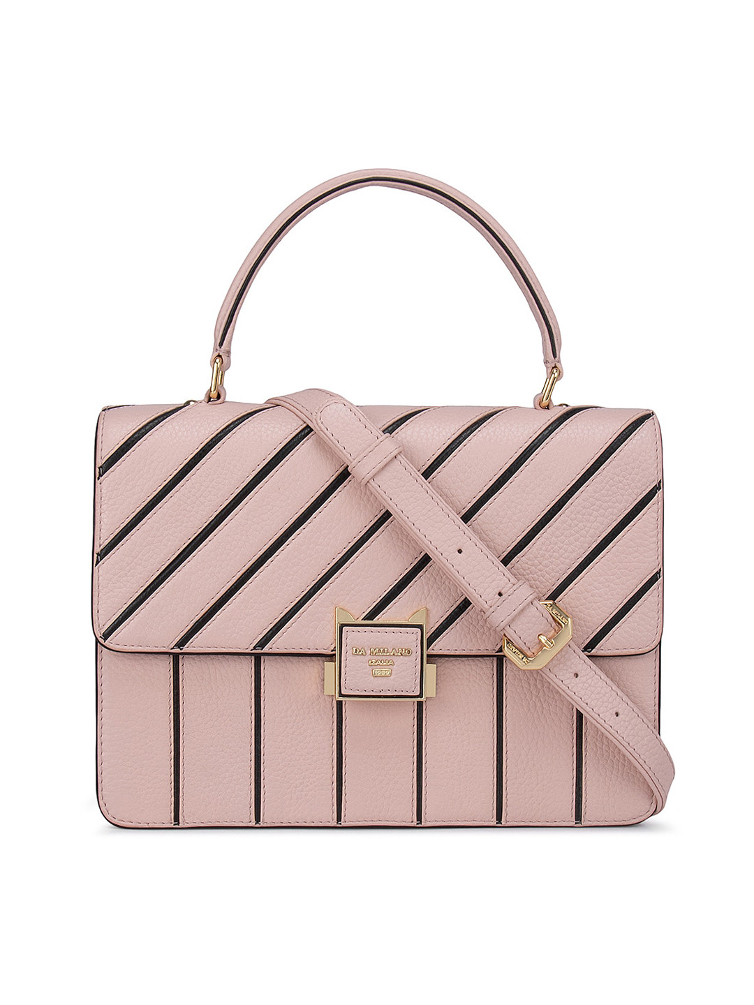 

Da Milano Women Pink Leather Structured Hand Bag