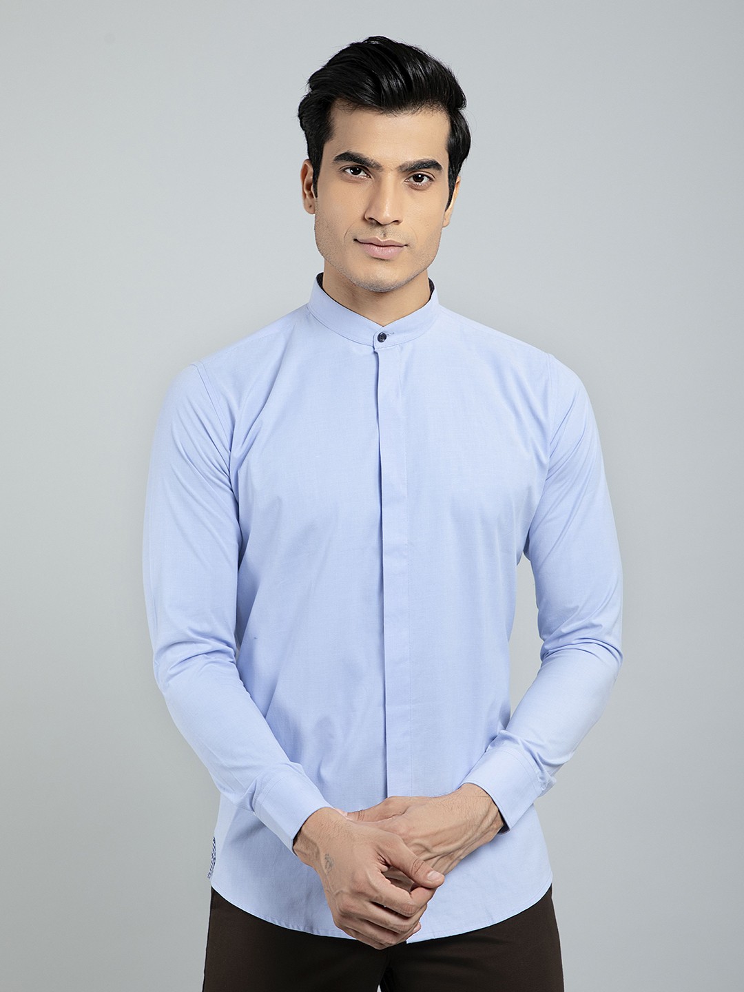 

AMRUTVARSHA CREATION Men Blue Casual Cotton Shirt