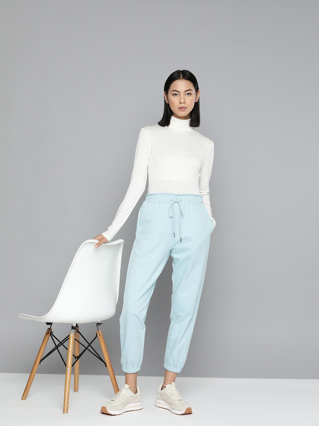 

ether Women Regular Fit Joggers, Blue