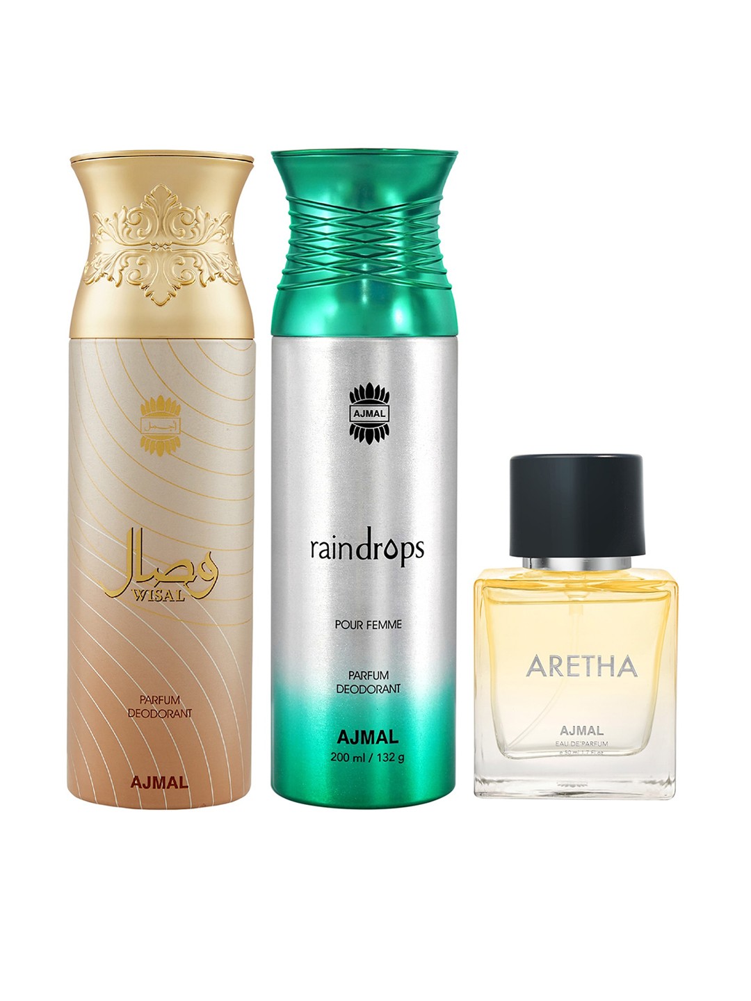 

Ajmal Set Of 3 Perfumes, Yellow