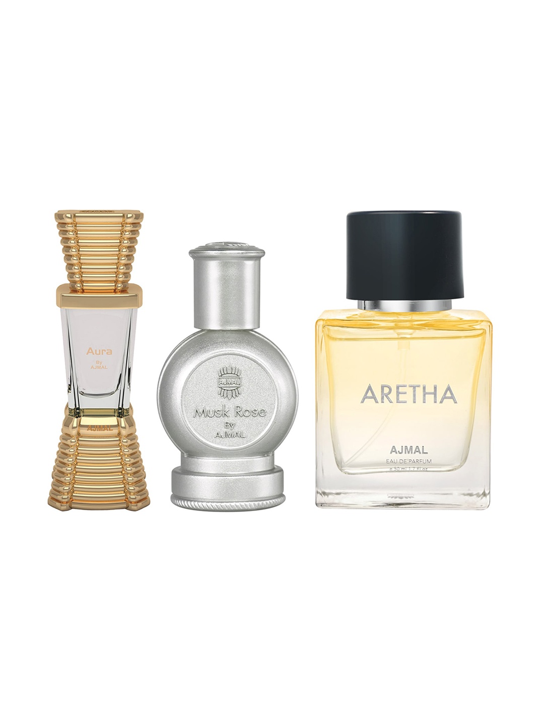 

Ajmal Pack Of 3 Floral Fragrance Eau De Parfum Perfumes, Yellow