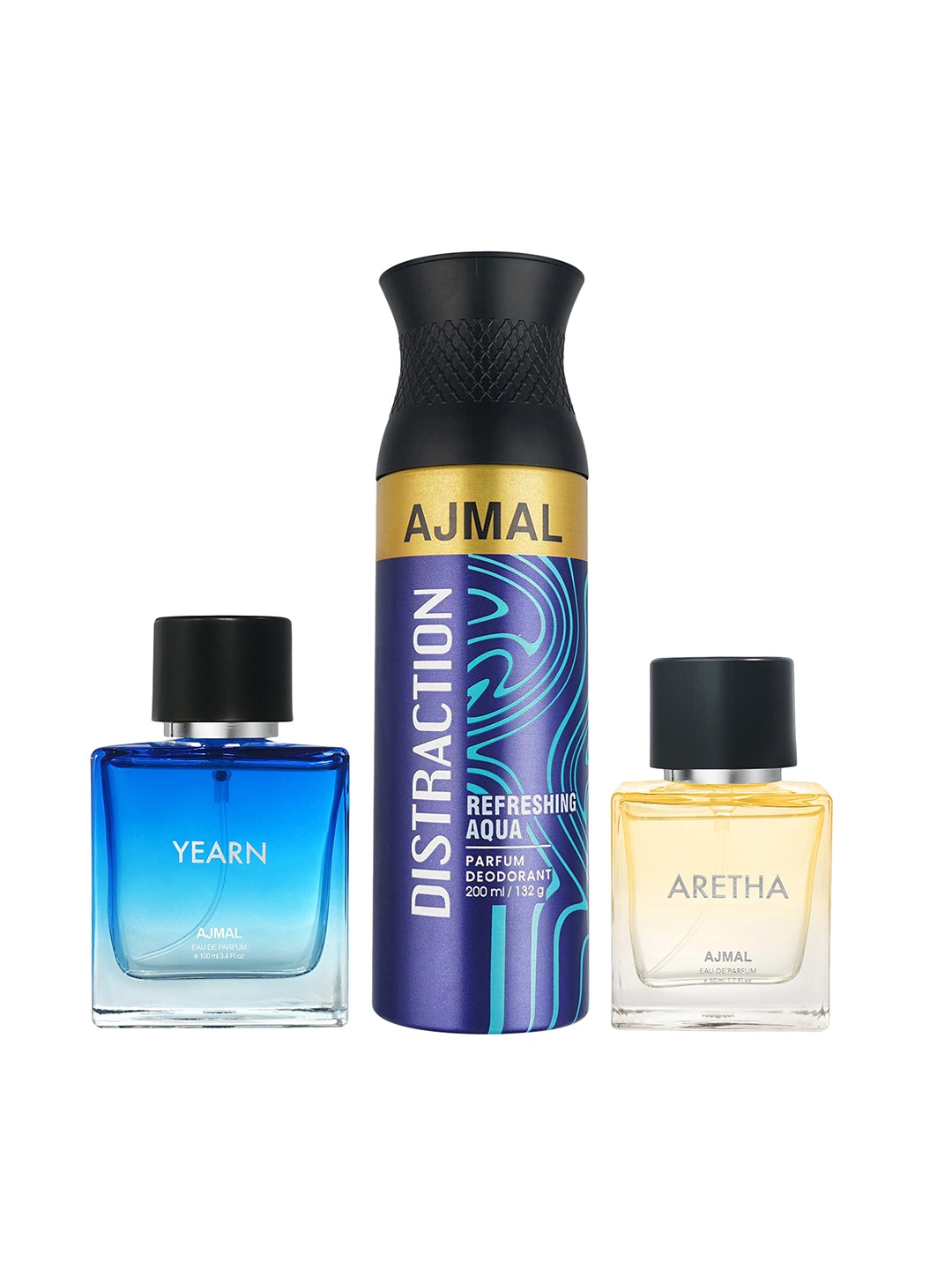 

Ajmal Set Of 3 Perfume & Body Mist, Yellow