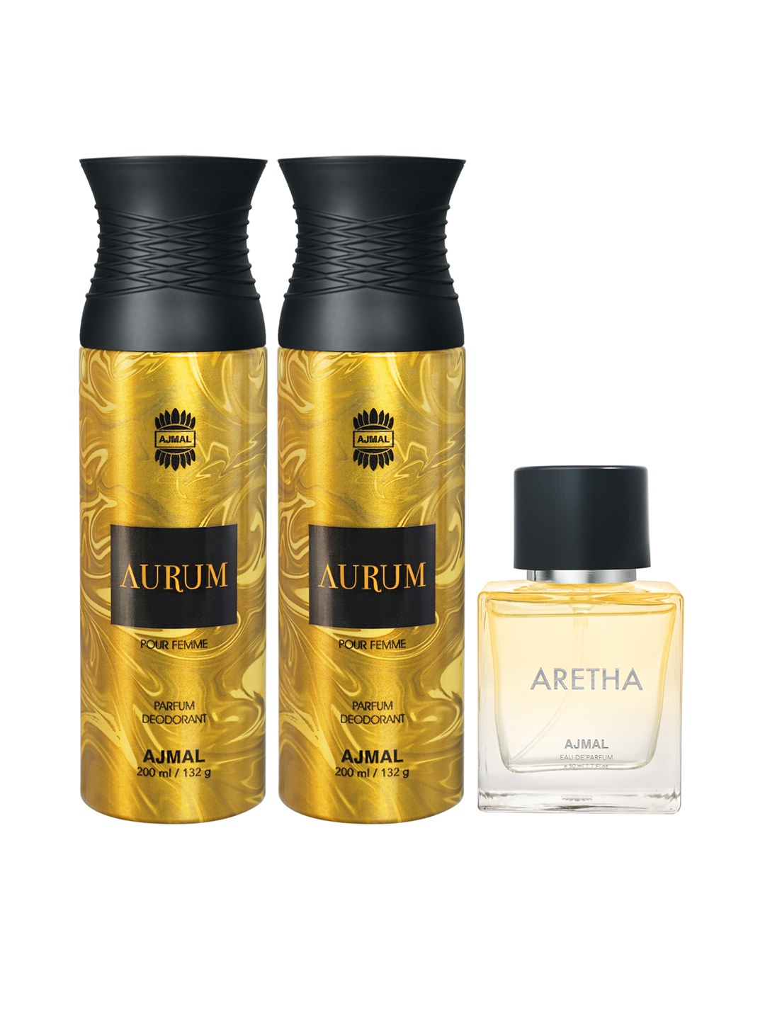

Ajmal Set Of 3 Perfumes, Yellow