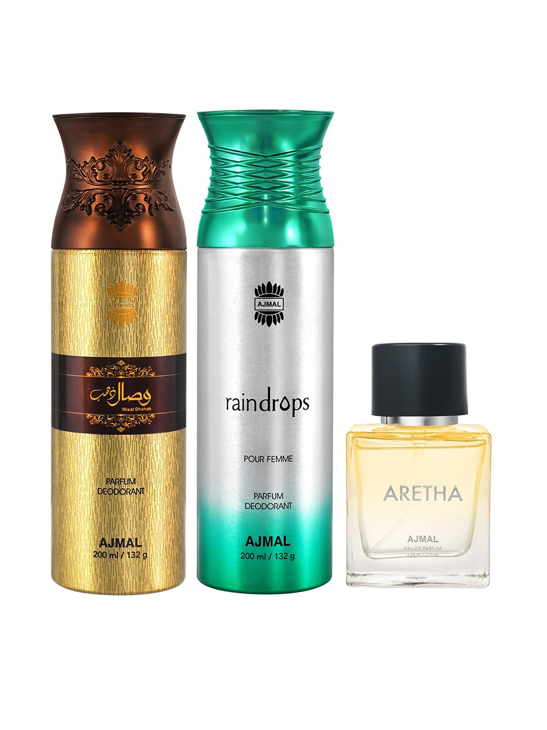 

Ajmal Set Of 3 Perfumes, Yellow