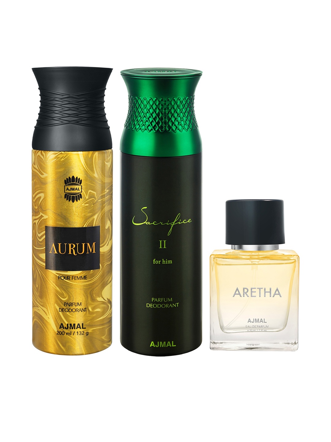 

Ajmal Set Of 3 Perfumes, Yellow